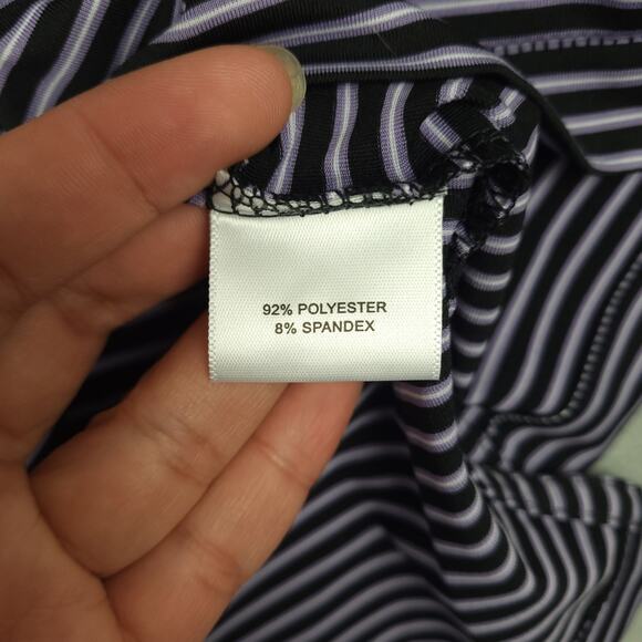 Peter Millar Summer Comfort Men's Short Sleeve Polo Shirt XL Striped Purple NWT - Picture 6 of 10